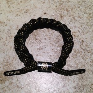 Rastaclat Bracelet Wristband Shoelace Gold Black
